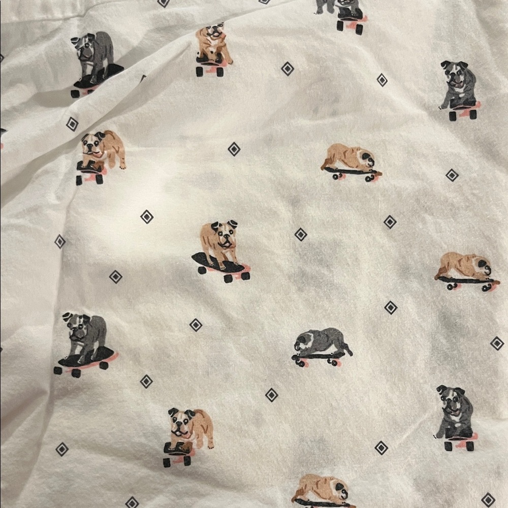Bulldog Dog Skateboard Print Sheet Set
